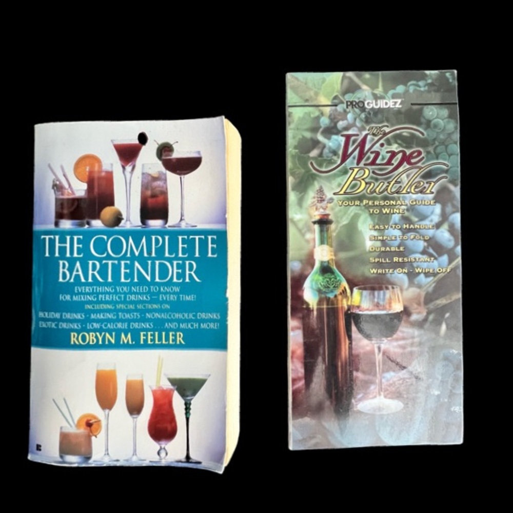 Mixology Bartending Book and Wine Butler Personal Guide to Wine.